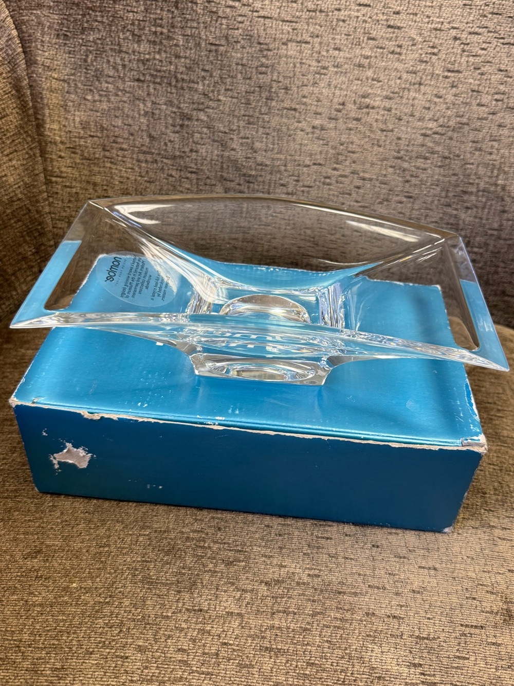 Vintage Nambe 9" Planar Crystal Bowl Designed by Karim Rashid.